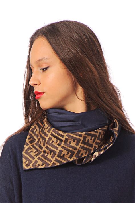 fendi scarf blue